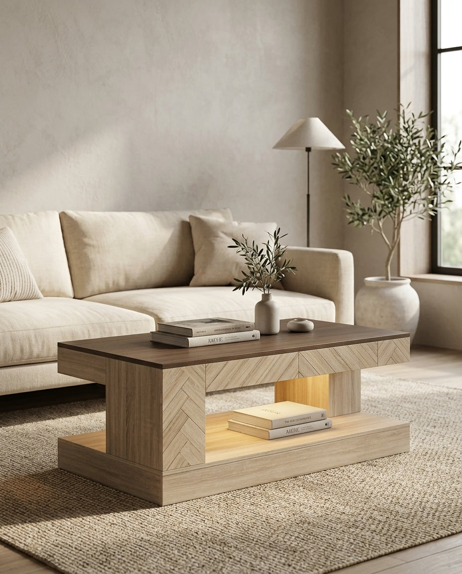 Two-Tier Storage Coffee Table