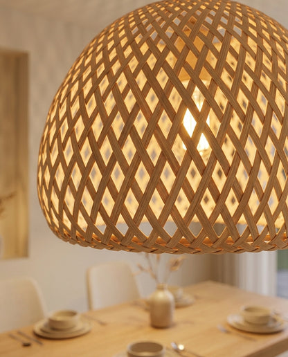 Woven Rattan Pendant Light
