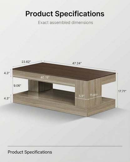 Two-Tier Storage Coffee Table