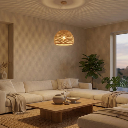 Woven Rattan Pendant Light