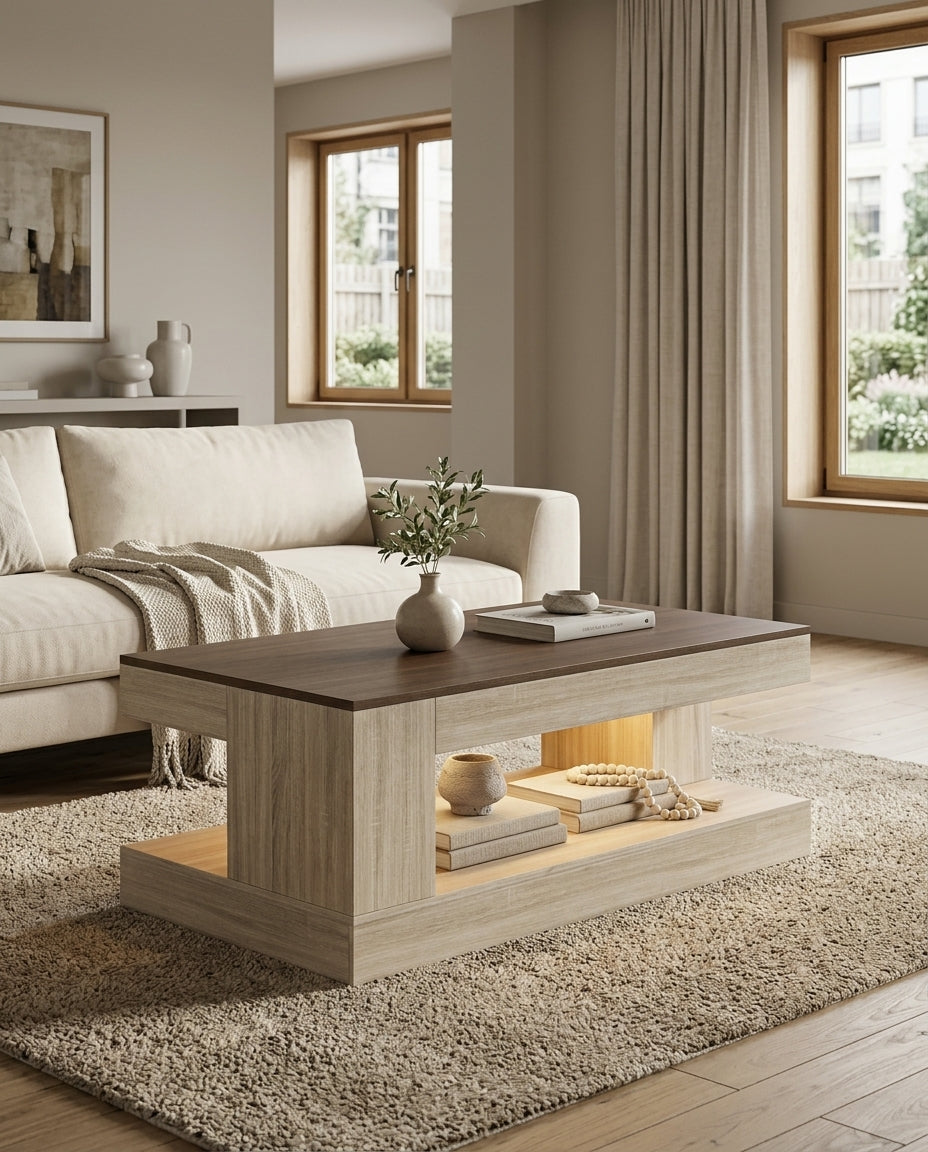 Two-Tier Storage Coffee Table