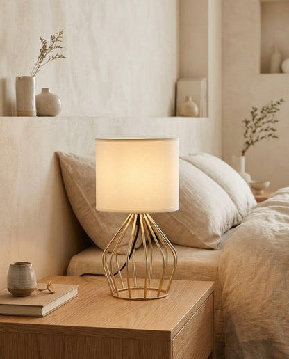 Touch Table Lamp with Fabric Shade