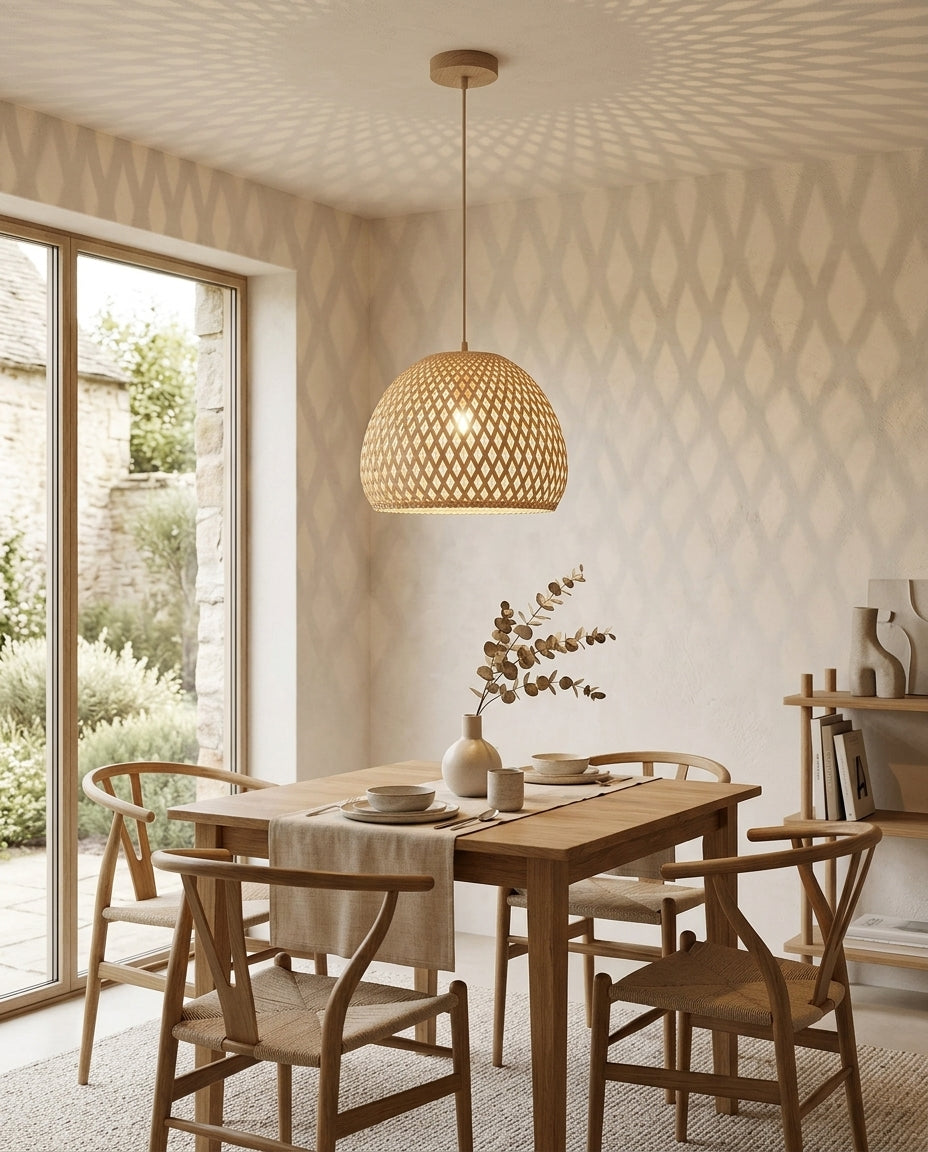 Woven Rattan Pendant Light