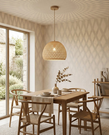 Woven Rattan Pendant Light