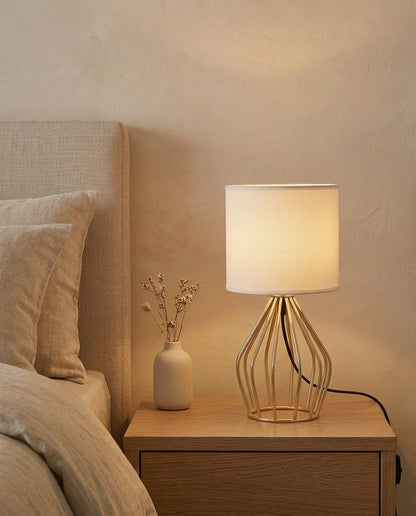 Touch Table Lamp with Fabric Shade