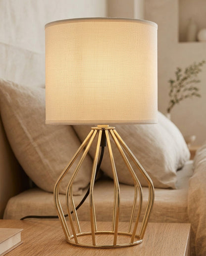 Touch Table Lamp with Fabric Shade