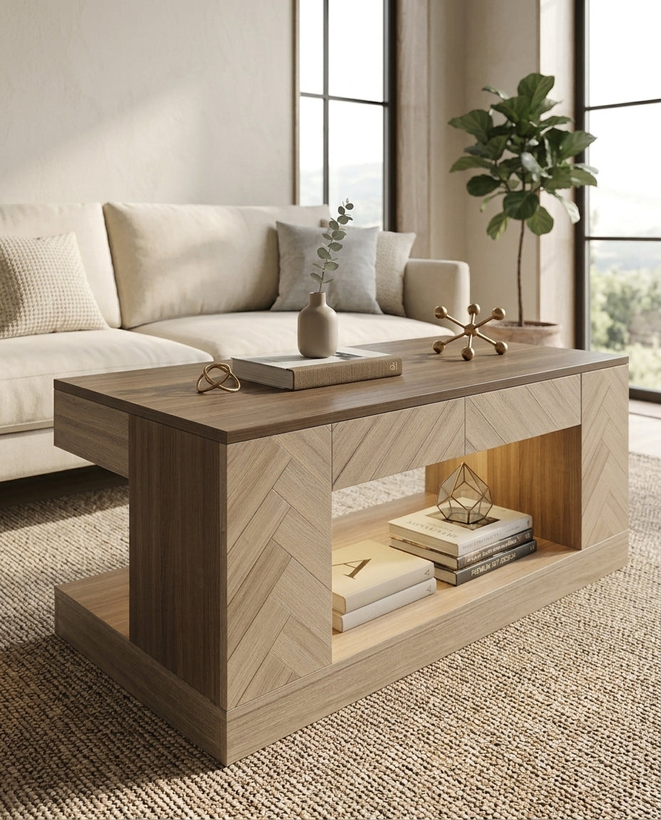 Two-Tier Storage Coffee Table