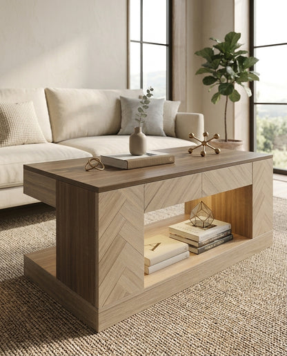 Two-Tier Storage Coffee Table