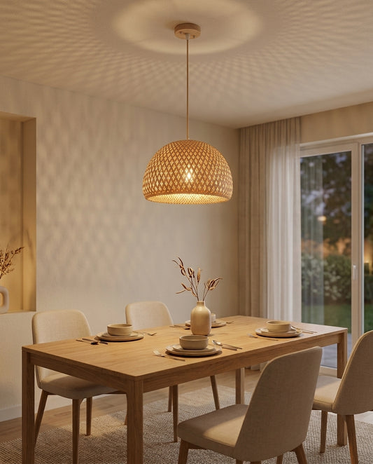 Woven Rattan Pendant Light